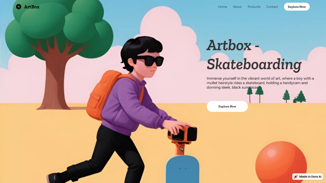 Art Landing Page website template