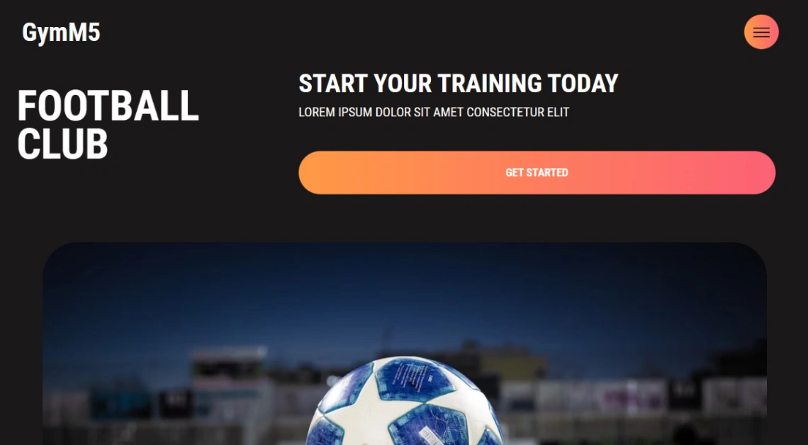 Sports Club website template