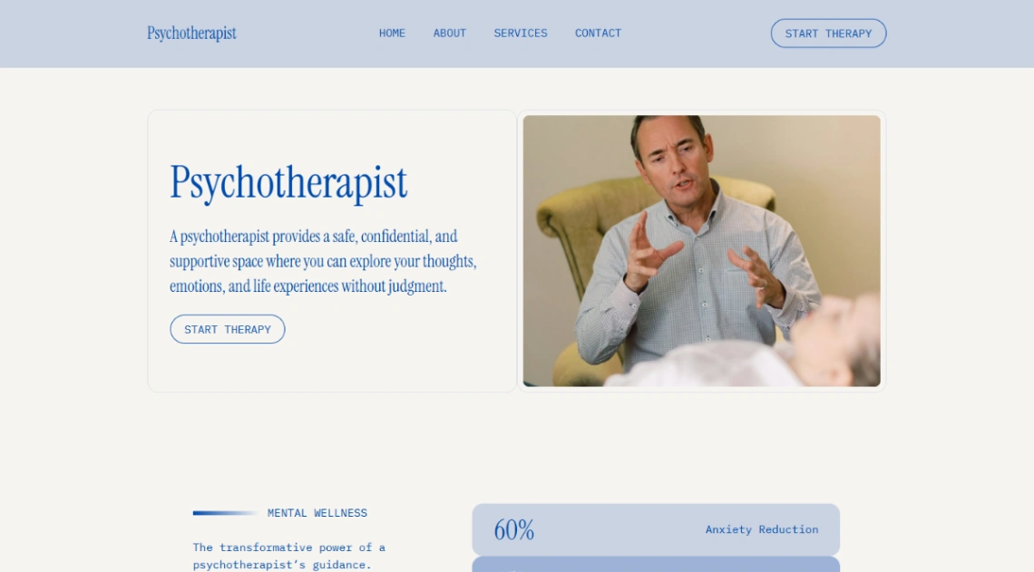 Therapist Practice website template