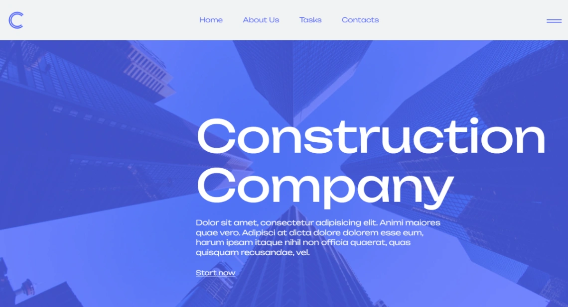 Construction Services website template