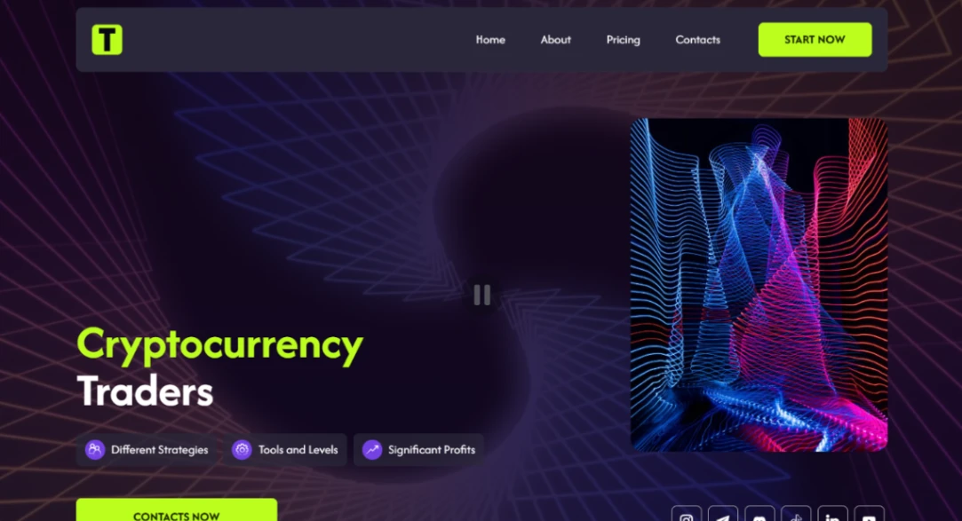 Crypto Trading Education website template