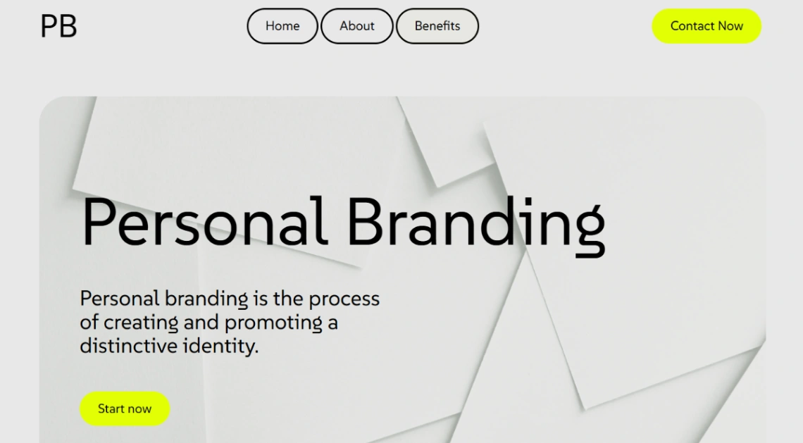 Personal Branding website template
