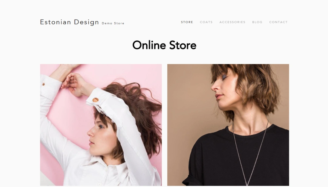 Fashion Design Store website template