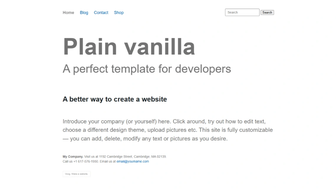 Plain Portfolio website template