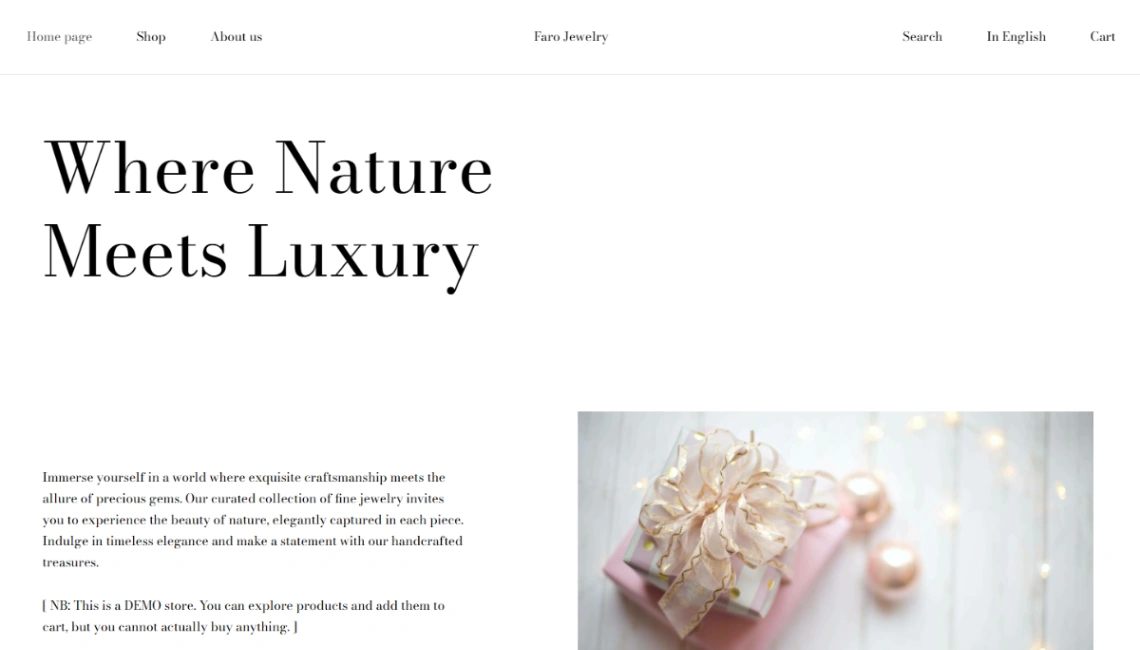 Luxury Jewelry Store website template