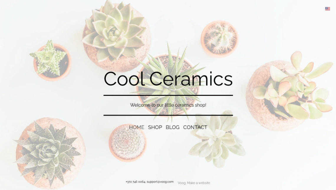 Ceramic Shop Storefront website template