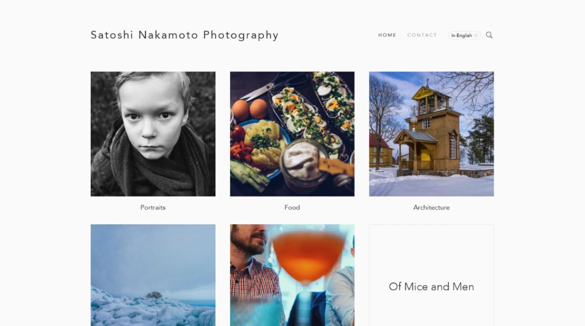 Photo Portfolio website template
