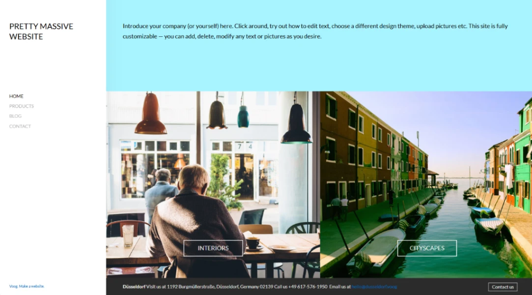 Portfolio Showcase website template