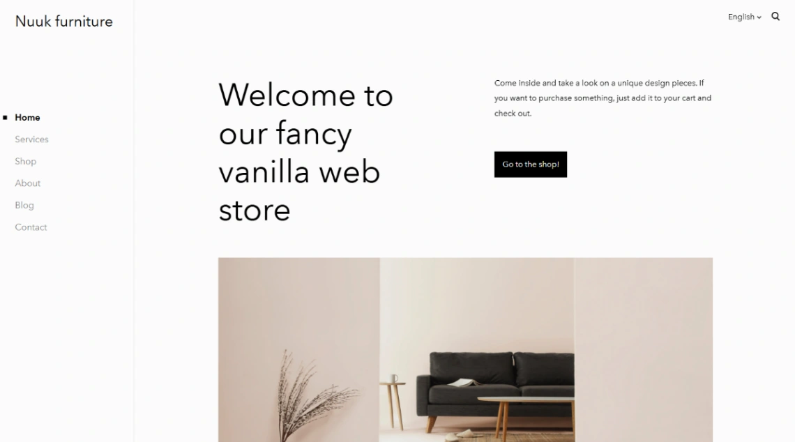 Designer Furniture Store website template