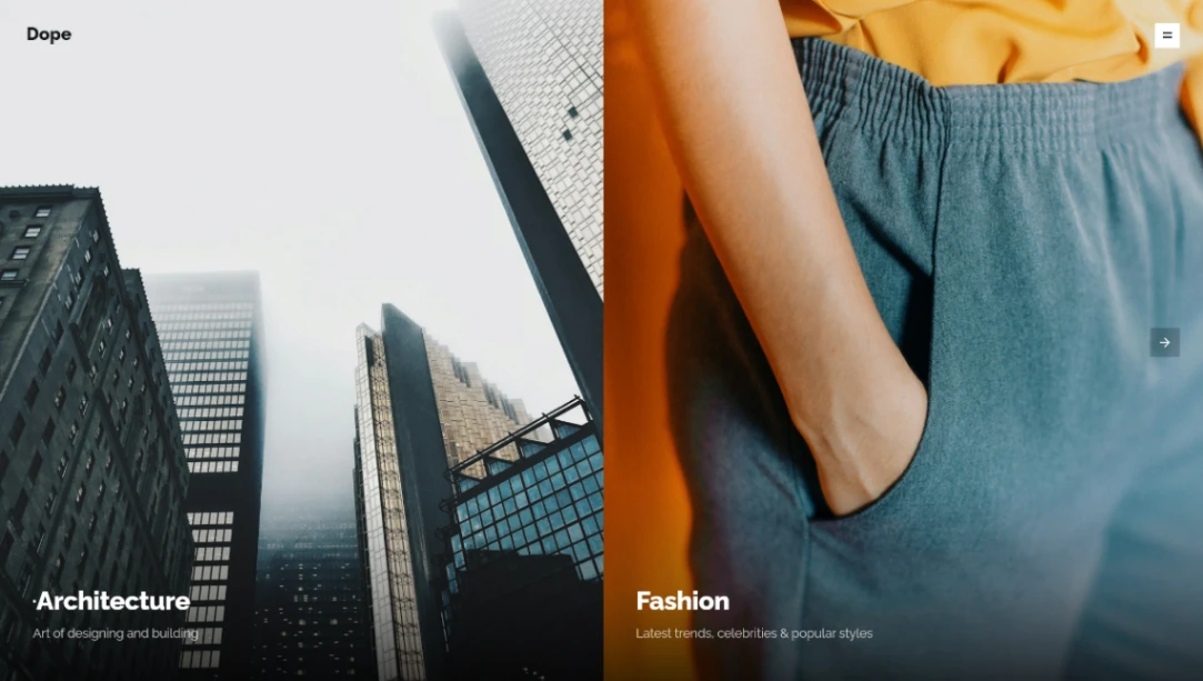 Portfolio Magazine website template