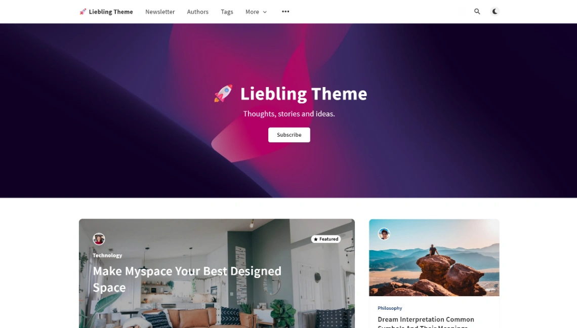Personal Blog website template