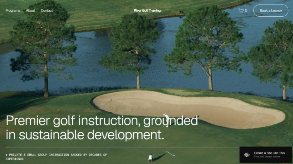 Golf Academy website template