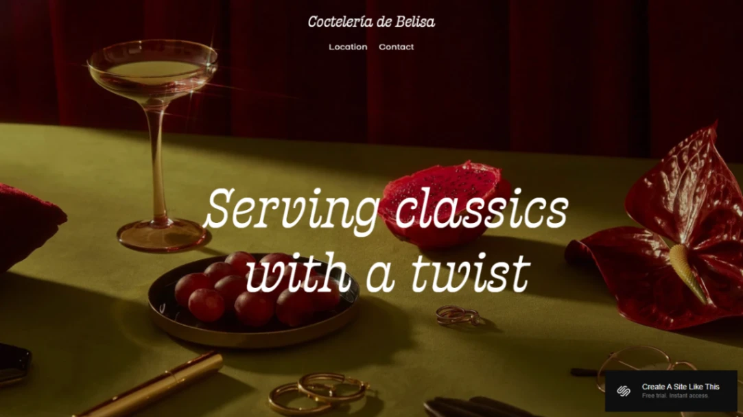 Cocktail Bar website template