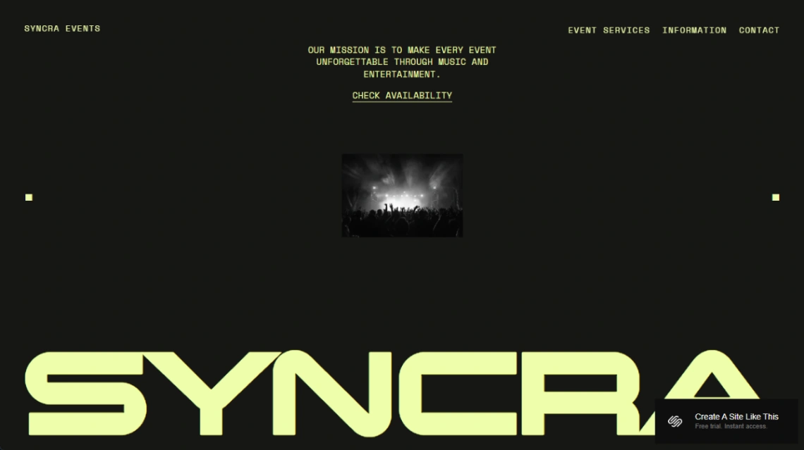 Event DJ website template
