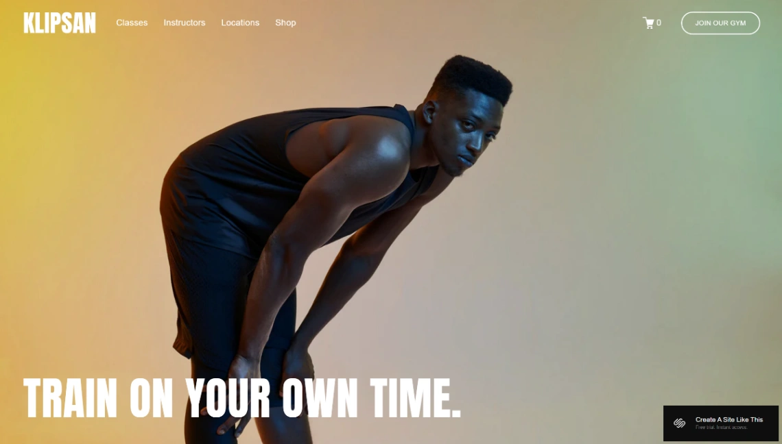 Fitness studio website template