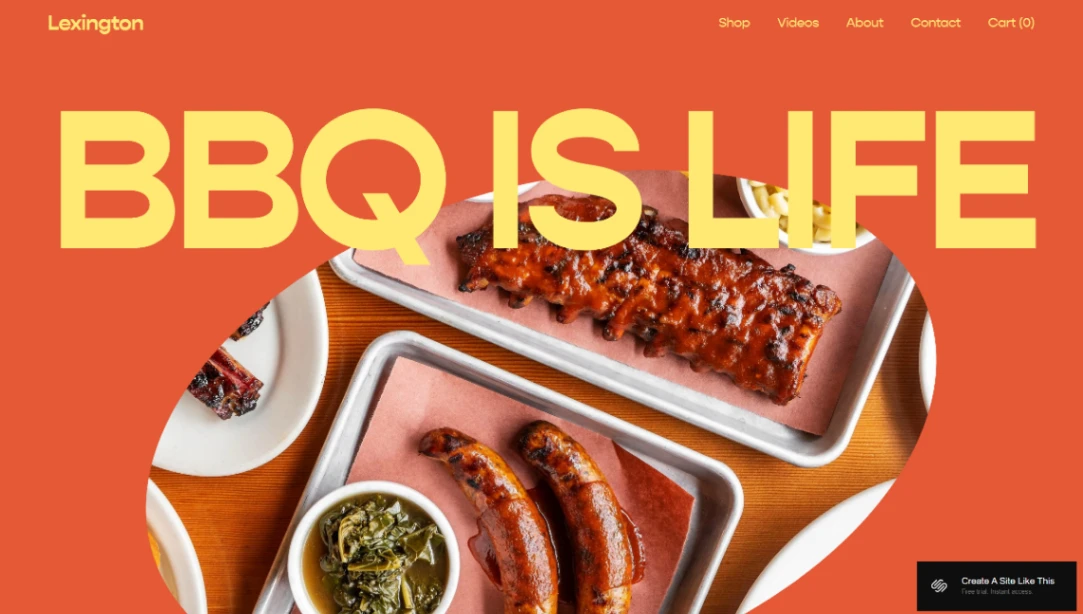 Food and beverage website template