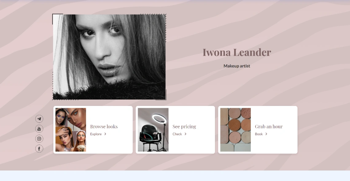 MA Link in Bio website template