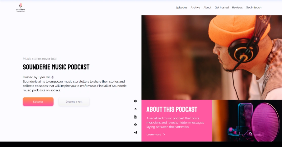 Music Podcast website template