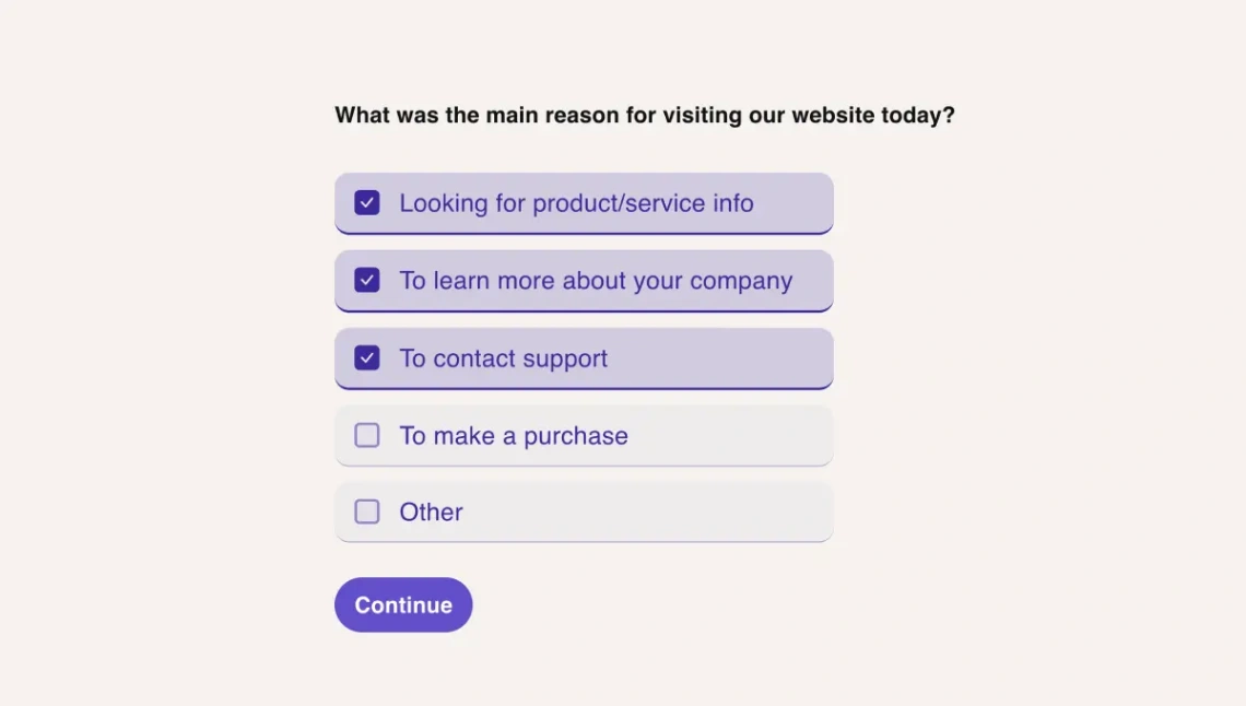 Website Feedback Survey website template