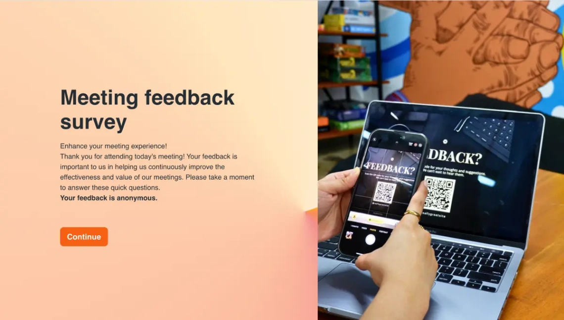 Meeting Feedback Survey website template