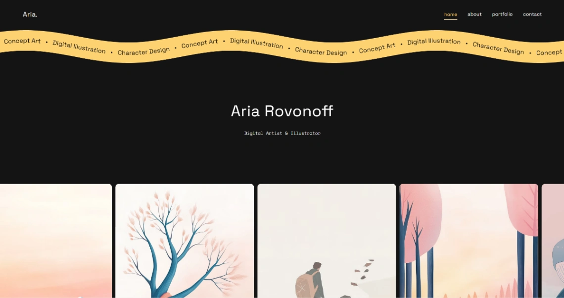 Digital Artist website template