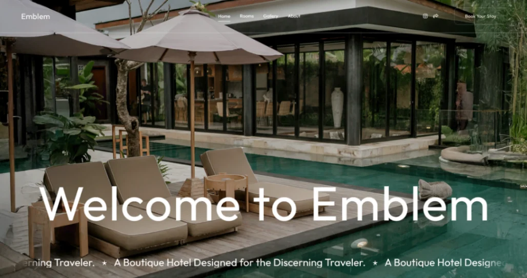 Boutique Hotel website template