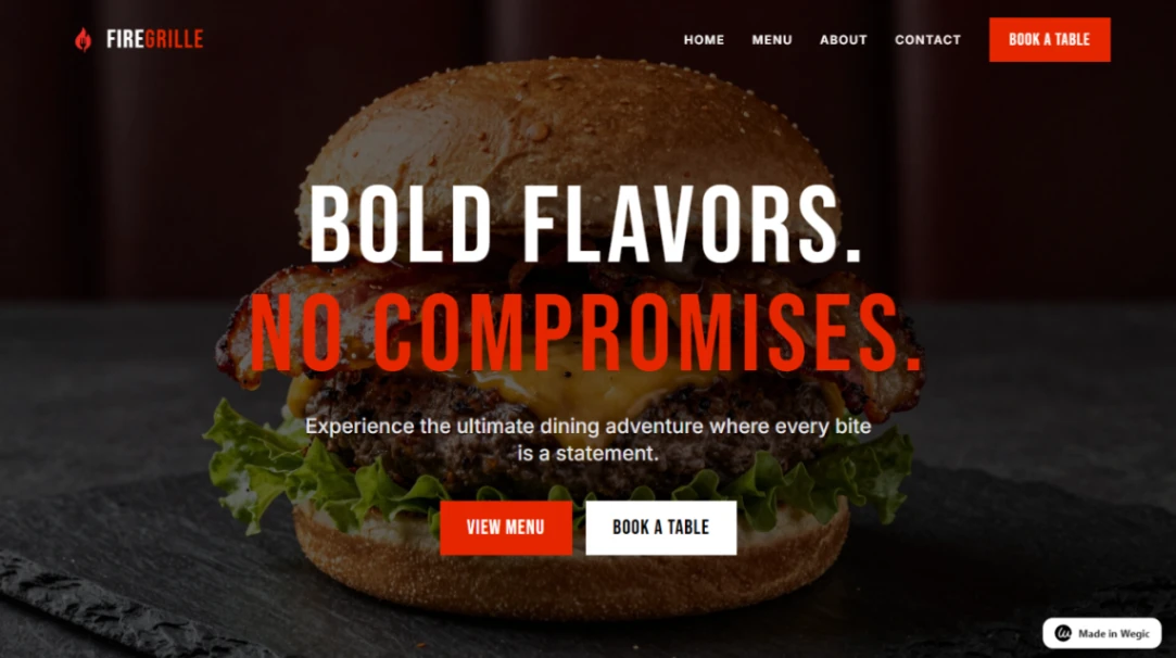 Grill Restaurant website template