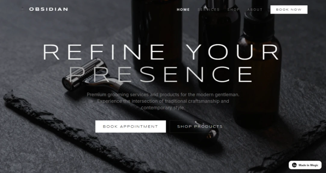 Barbershop Brand website template