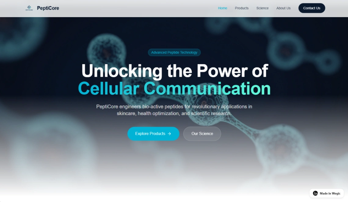 Peptide Product Store website template