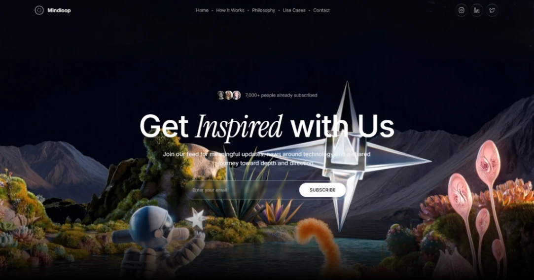 Newsletter & Content Platform website template