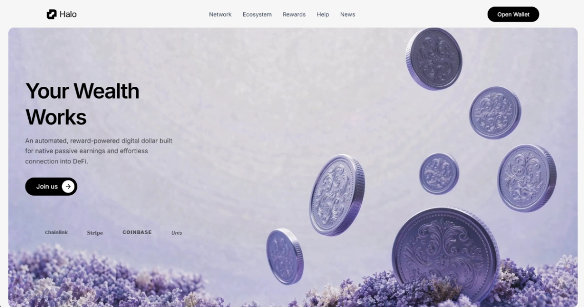 Stablecoin & DeFi Landing website template