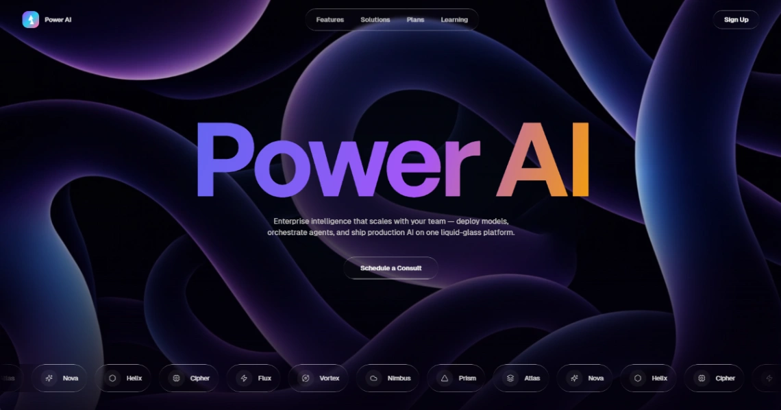 Enterprise AI website template