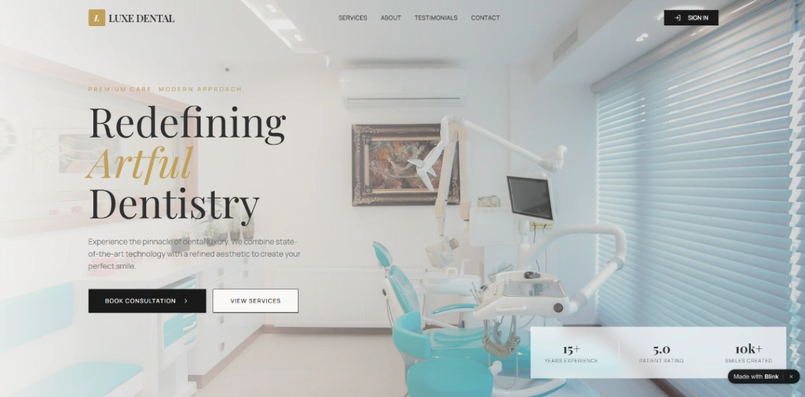 Luxury Dental website template