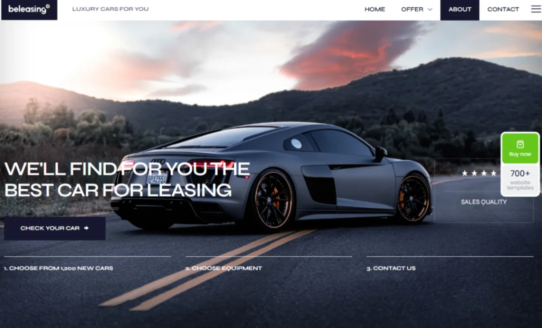 Car Leasing Dealership website template