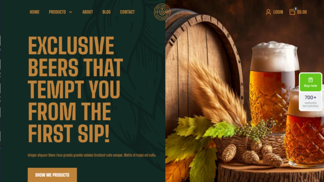 Craft Brewery website template