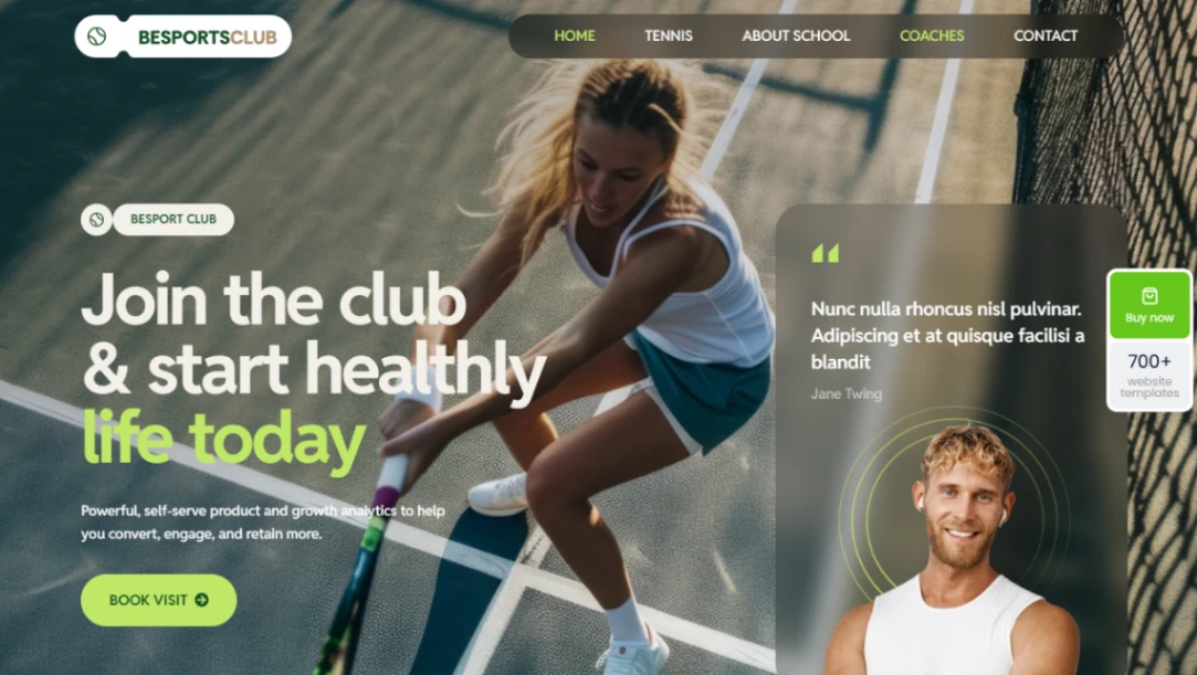 Tennis Club website template