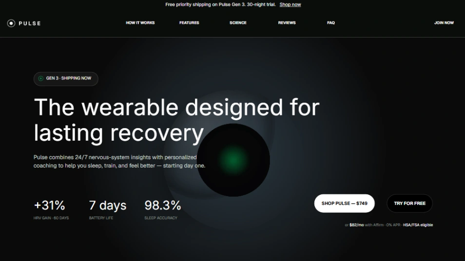 Wearable Device Funnel website template