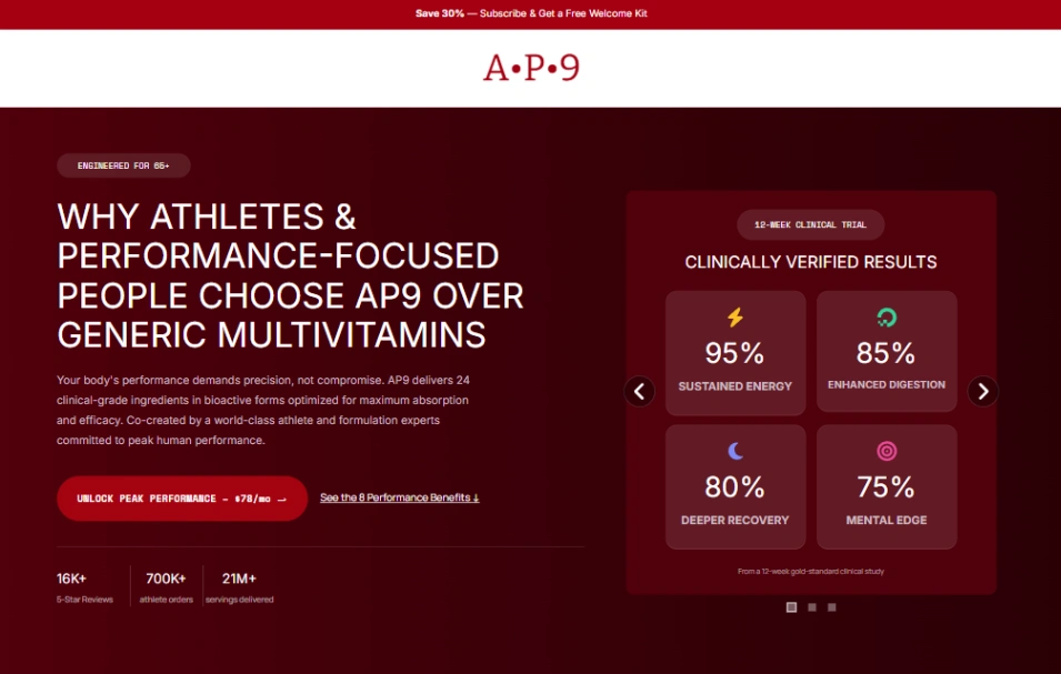 Supplement Advertorial Funnel website template
