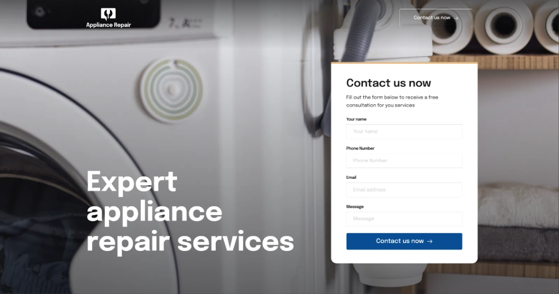 Appliance Repair website template