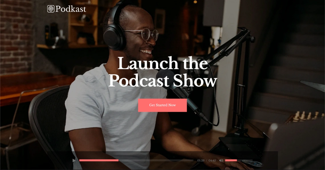 Podcast Website website template