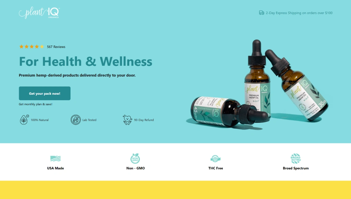 Organics Product website template
