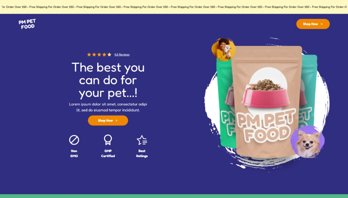 Pet Store Product website template