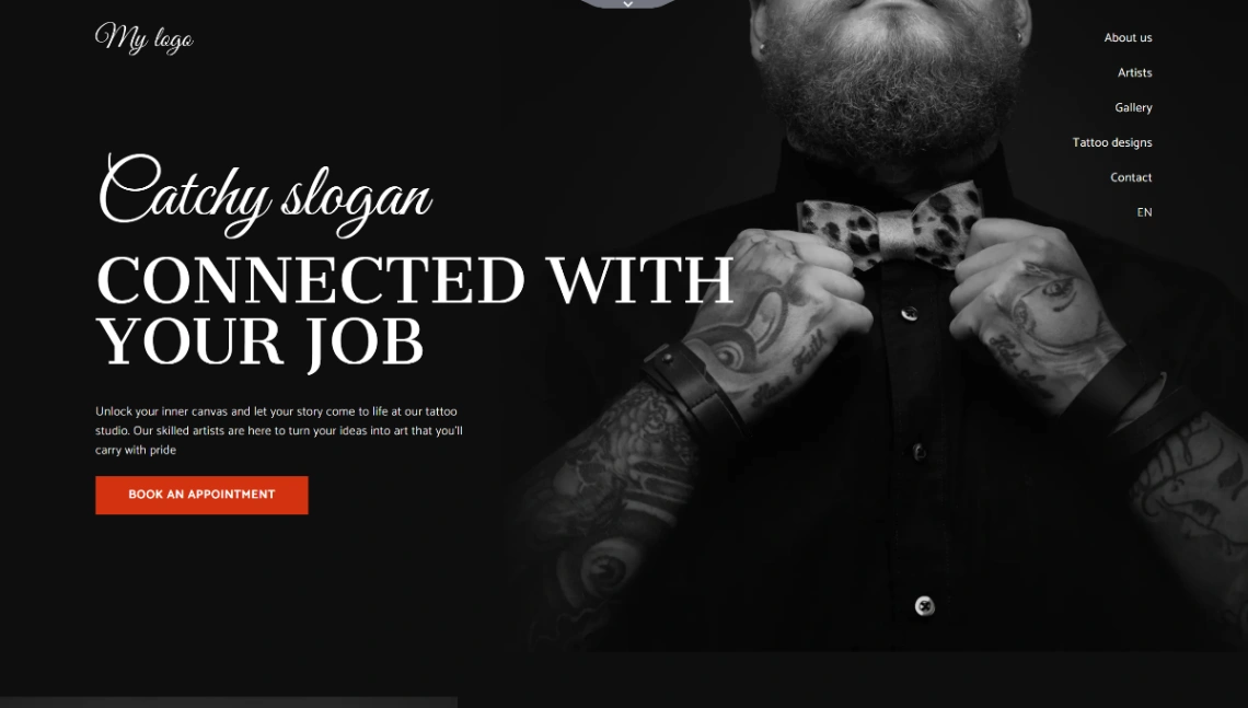 Tattoo studio website template