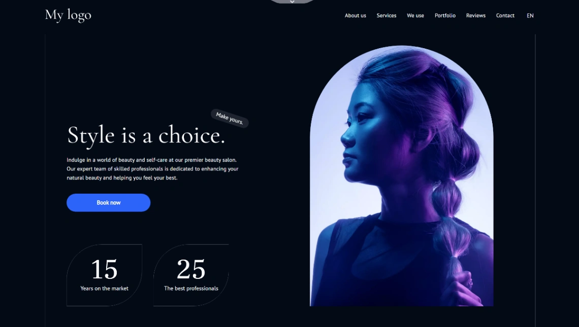 Haircare Salon website template