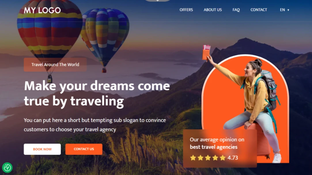 Travel Agency website template