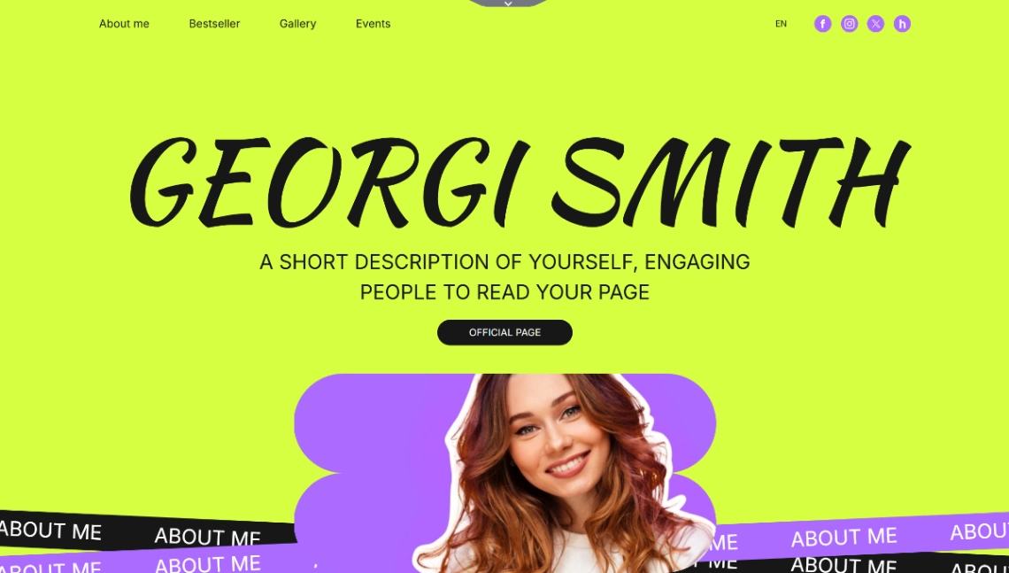 Artist atelier website template