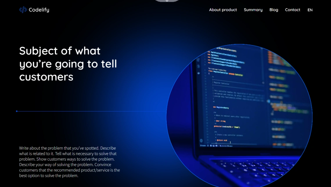 IT specialist website template