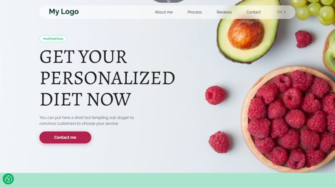 Dietician Nutritionist website template