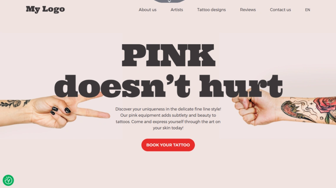 Tattoo Art Studio website template