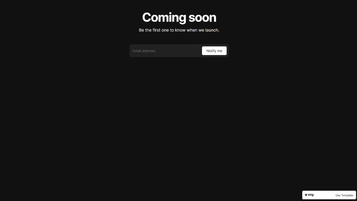 Coming Soon Launch website template